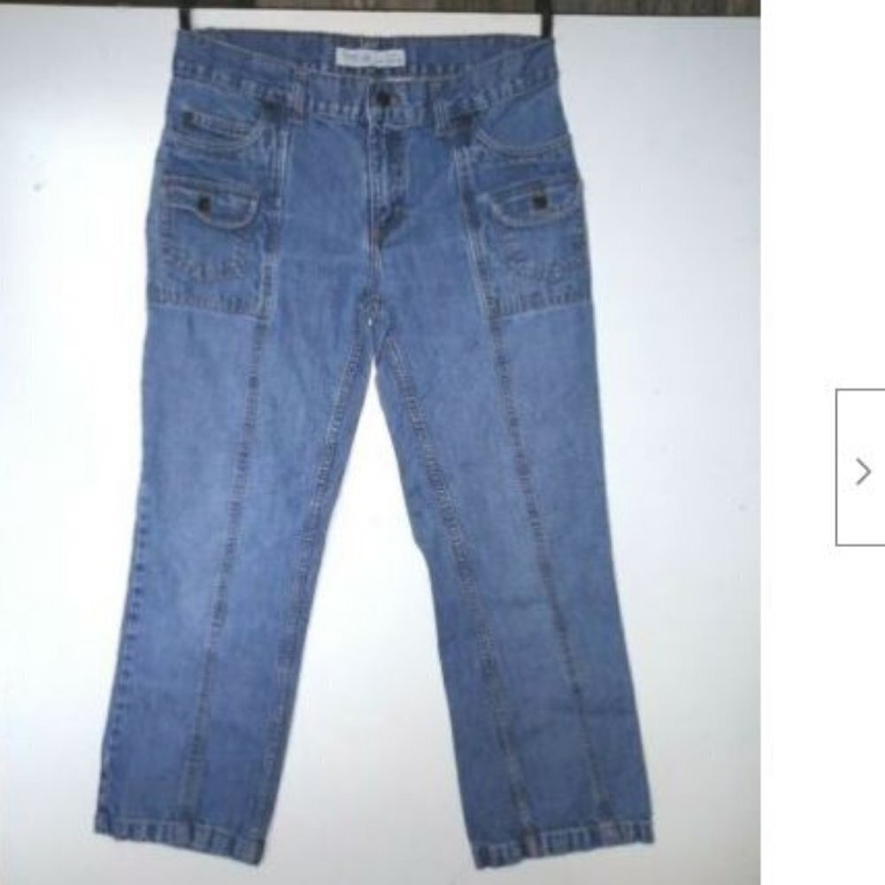 Womens Cherokee Dungaree Capri jeans 7-pockets